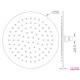Round Matte Black 250mm Rainfall Shower Head with Ceiling Mounted Shower Arm